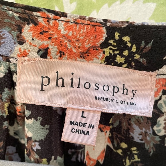 🏝️Big $5 Sale!🏝️Philosophy V-Neck Flutter Sleeves Floral Blouse - Picture 5 of 6